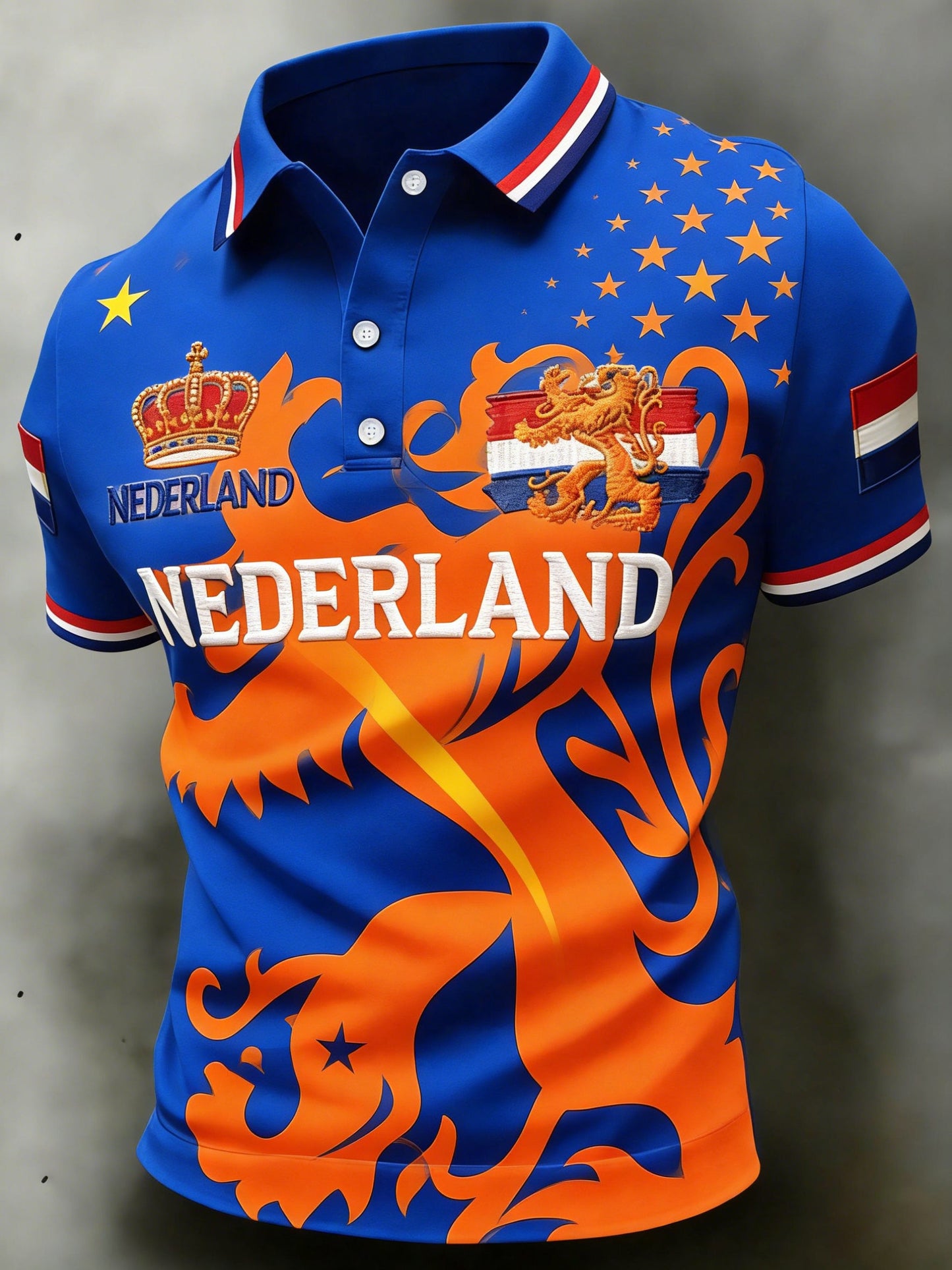 Herenpolo met koningsdagprint
