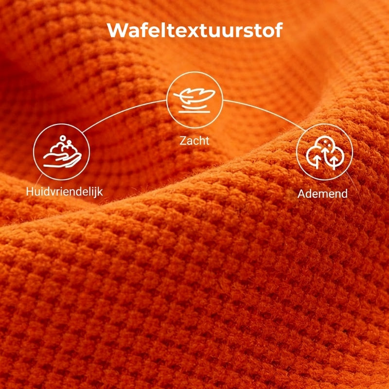 Koningsdag wafelshirt voor heren