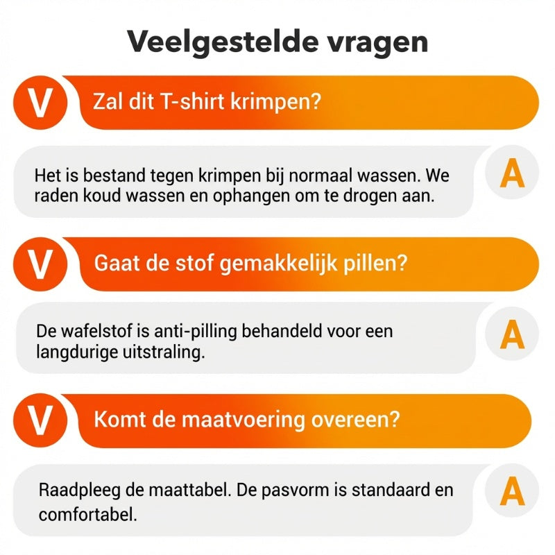 Koningsdag wafelshirt voor heren