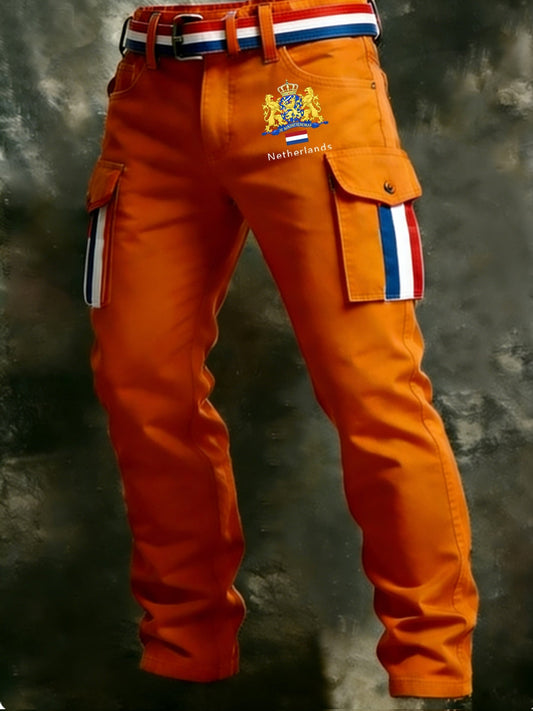 Heren Koninginnedag Casual Werkbroeken