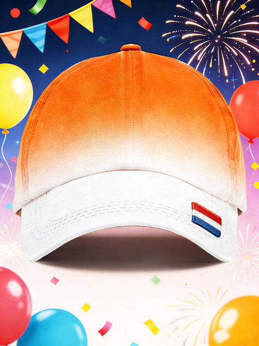 Nederlandse Koning Gradiënt Print Casual Cap